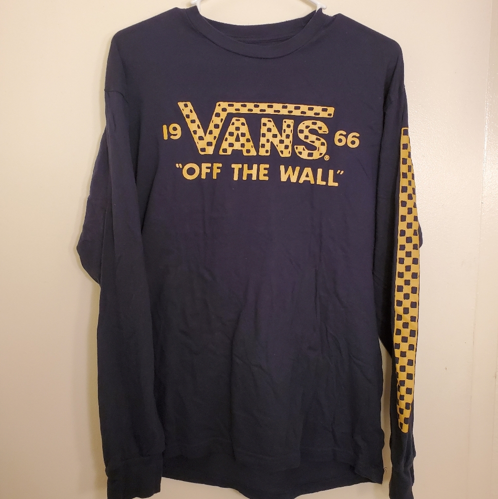 Van's Checkered Long Sleeve T-Shirt Men's Medium